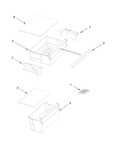 Part Location Diagram of W10745806 Whirlpool Slide, drawer (left hand)