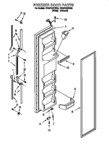 Freezer Door Diagram and Parts List for 824421985  Whirlpool Refrigerator