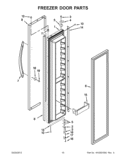 FREEZER DOOR PARTS Diagram and Parts List for KSSC48FTS17  KitchenAid Refrigerator