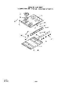 Main Top Diagram and Parts List for 1453*0A  Roper Range