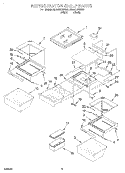 REFRIGERATOR SHELF Diagram and Parts List for ED20DBXEB02  Whirlpool Refrigerator