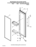 REFRIGERATOR DOOR PARTS Diagram and Parts List for 3WSC20N4XB00  Whirlpool Refrigerator