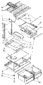 Shelf Diagram and Parts List for ET18MKXSN03  Whirlpool Refrigerator