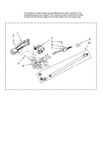 Burner Assembly Diagram and Parts List for IGD7200TW10  Inglis Dryer