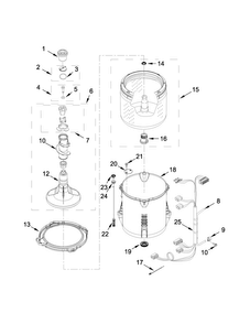 Part Location Diagram of W10746344 Whirlpool HARNS-WIRE