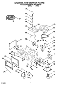 CABINET AND STIRRER PARTS Diagram and Parts List for YGSC308PJB2  Whirlpool Microwave Oven Combo