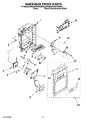 DISPENSER FRONT PARTS Diagram and Parts List for ES5LHAXSA02  Whirlpool Refrigerator