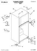 CABINET PARTS Diagram and Parts List for CT16SKXRQ00  Whirlpool Refrigerator