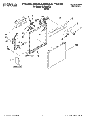 FRAME AND CONSOLE PARTS Diagram and Parts List for CUD4000TQ0  Crosley Dishwasher