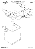 TOP AND CABINET, LIT/OPTIONAL Diagram and Parts List for 6LSP8255BW0  Whirlpool Washer