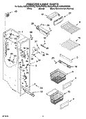 FREEZER LINER PARTS Diagram and Parts List for KSCS23FSBL00  KitchenAid Refrigerator