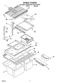 SHELF, OPTIONAL Diagram and Parts List for ET9FTKXKT01  Whirlpool Refrigerator