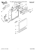 FRAME AND CONSOLE Diagram and Parts List for DU915QWDB1  Whirlpool Dishwasher