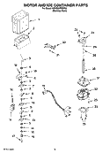 MOTOR AND ICE CONTAINER PARTS Diagram and Parts List for KSRB22FRBX02  KitchenAid Refrigerator