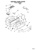 CONTROL PANEL PARTS Diagram and Parts List for JEACS50SL8  Whirlpool Ice Maker