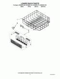 LOWER RACK PARTS Diagram and Parts List for WDF530PAYT0  Whirlpool Dishwasher