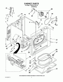 CABINET PARTS Diagram and Parts List for 7MWGD1730YW0  Whirlpool Dryer