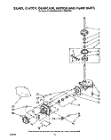 BRAKE, CLUTCH, GEARCASE, MOTOR AND PUMP Diagram and Parts List for LT7000XVW0  Whirlpool Washer Dryer Combo