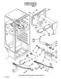 LINER PARTS Diagram and Parts List for W5TXDWFXQ01  Whirlpool Refrigerator