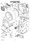 BULKHEAD PARTS Diagram and Parts List for YMED9800TB0  Maytag Dryer