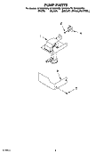 PUMP PARTS Diagram and Parts List for GI1500XHB6  Whirlpool Ice Maker