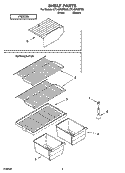 SHELF PARTS, OPTIONAL PARTS Diagram and Parts List for CT14SKXRT00  Crosley Refrigerator