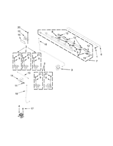 Part Location Diagram of W10582429 Whirlpool VALVE-GAS