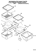 REFRIGERATOR SHELF PARTS Diagram and Parts List for GF6NFEXRB01  Whirlpool Refrigerator