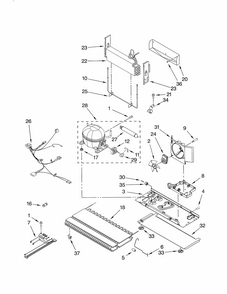 Unit Diagram and Parts List for 59679243014  Kenmore Refrigerator