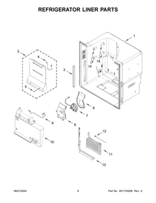 Part Location Diagram of W11727934 Whirlpool COVER