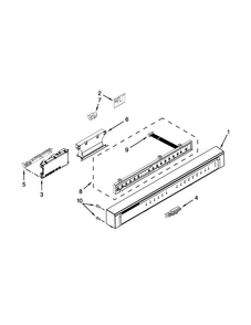 Control Panel And Latch Parts Diagram and Parts List for WDF780SLYB3  Whirlpool Dishwasher