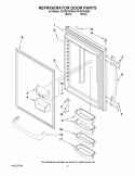 REFRIGERATOR DOOR PARTS Diagram and Parts List for CB19G7B00B4  Whirlpool Refrigerator