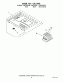 BASE PLATE PARTS Diagram and Parts List for KCMS1555SBL1  KitchenAid Microwave