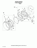 DOOR PARTS Diagram and Parts List for WED9151YW0  Whirlpool Dryer