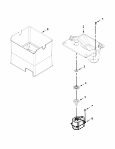 Motor And Ice Container Parts Diagram and Parts List for 59672383411  Kenmore Refrigerator
