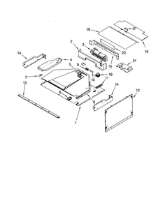 Top Venting Diagram and Parts List for KEMS377GBL1  KitchenAid Microwave Oven Combo
