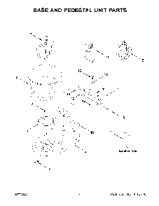 Base And Pedestal Unit Parts Diagram and Parts List for KSM97DR5  KitchenAid Mixer