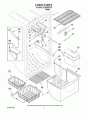 LINER PARTS Diagram and Parts List for EV209NBTN00  Whirlpool Freezer