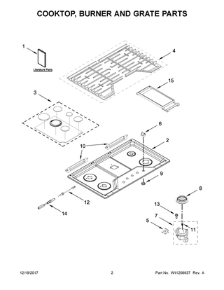 Part Location Diagram of W11204451 Whirlpool KNOB