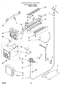 ICE MAKER, OPTIONAL Diagram and Parts List for 3XART720F02  Whirlpool Refrigerator