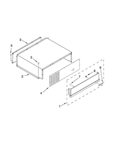 Top Grille And Unit Cover Parts Diagram and Parts List for KBFC42FTS08  KitchenAid Refrigerator