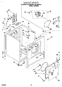 SECTION Diagram and Parts List for REL4622DW0  Roper Dryer