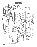 CABINET Diagram and Parts List for ET18HMXSW01  Whirlpool Refrigerator