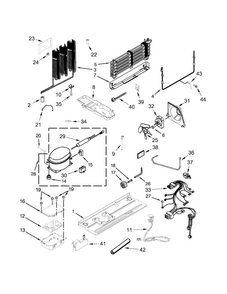 Unit Parts Diagram and Parts List for KRFF300ESS00  KitchenAid Refrigerator
