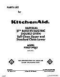 COVER Diagram and Parts List for KEBI271WBL2  KitchenAid Wall Oven