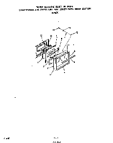 Lower Oven Door Diagram and Parts List for B9457*0  Roper Range