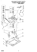 MACHINE BASE Diagram and Parts List for LPR4231AW0  Whirlpool Washer