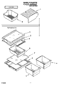 SHELF PARTS, OPTIONAL PARTS Diagram and Parts List for IR8GSMXRS00  Whirlpool Refrigerator