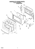 MICROWAVE DOOR PARTS, OPTIONAL PARTS Diagram and Parts List for YKEMC308KM01  KitchenAid Microwave Oven Combo