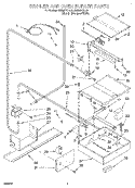 BROILER AND OVEN BURNER Diagram and Parts List for SS385PEEB3  Whirlpool Range